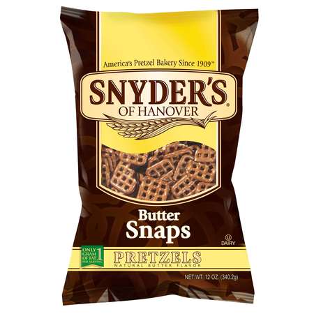 SNYDERS OF HANOVER Snyder's Of Hanover Butter Snap Pretzels 12 oz. Bag, PK12 103405